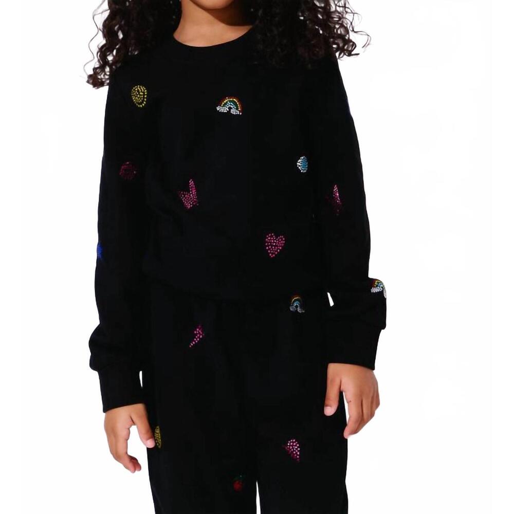 NEW LOLA + THE BOYS kid's crystal doodle set in black - Picture 2 of 3